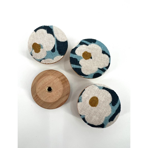 Flowers Drawer Knob Pulls Handles Nursery Dresser Home Decor Gift Baby - Picture 2 of 4